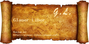 Glaser Libor névjegykártya